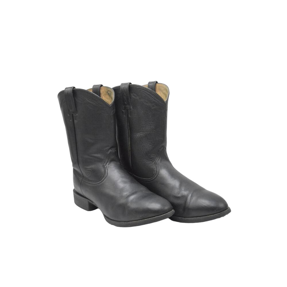 Ariat Men's Black Leather Roper Western Boots Sz 13EE WIDE  Gentle Wear
